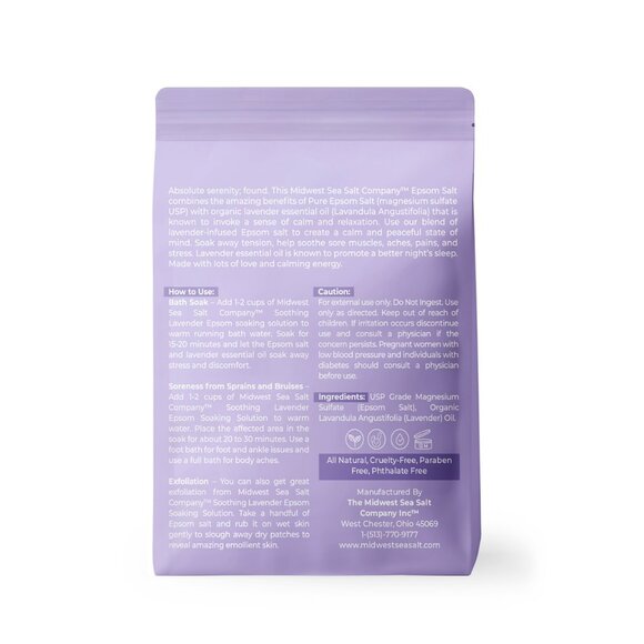 Pure Epsom Salt Soaking Solution - Soothing Lavender - 3lbs - Picture 2 of 8